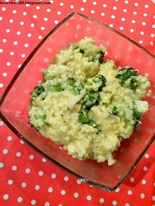 Kaszotto z brokułem i kalafiorem, - serowe, kremowe i pachnące czosnkiem, zapraszam! :)