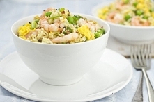 Ryż z Jajkiem, Krewetkami i Groszkiem