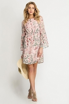 Szyfonowa sukienka w kwiaty