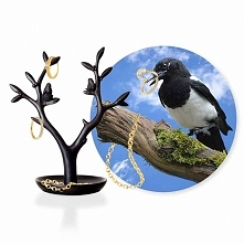 Stojak na bizuterię drzweko z ptaszkami