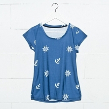 Top Fullprint Marine Niebieska