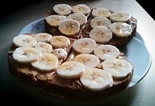 śniadanie : masło orzechowe, banan i miód