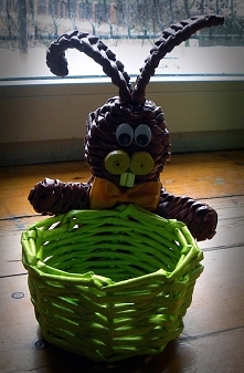 króliki koszyczki z wikliny...