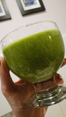 Smoothie: banan, 3 plastry ...