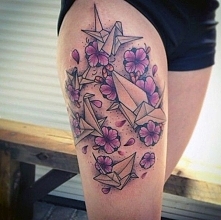 tatuaże damskie origami