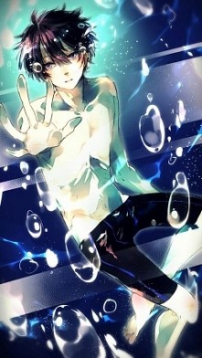 Anime boy za szybą :*