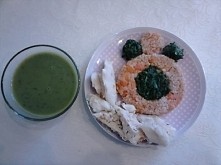 zielono- pomarańczowy obiadek ;)