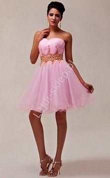 Sukienka z kryształkowym pa...