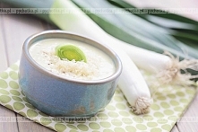 Pory duszone w śmietanie