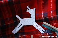 Renifer z pasków papieru - wersja nr 3