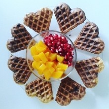 Kukurydziane gofry z owocami ❤