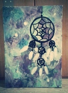 Farbami akrylowymi :)