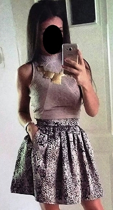 skóra węża gold silver blac...