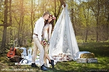 Sesja stylizowana. Boho wedding. Scenografia. uroczystedekoracje.pl  Foto. magdalenatarach.pl/