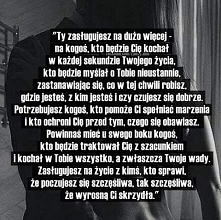 TY zasługujesz na dużo więcej!