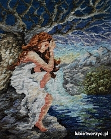 Anioł - haft krzyżykowy