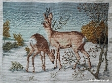 Krajobraz zimowy - haft krz...