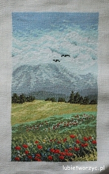 Krajobraz górski - tryptyk cz. 2 - haft krzyżykowy