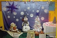 Zimowo - bożonarodzeniowa dekoracja przedszkolnej szatni