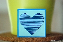 Karteczka z motywem serca z okazji Dnia Mamy