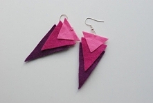 "Szaty króla" - własnoręcznie wykonane filcowe kolczyki