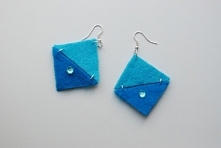 "Skarb oceanu" - własnoręcznie wykonane filcowe kolczyki