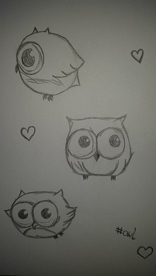 Sowy, kocham *_* inspiracja ze zszywki :)