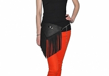 Trójkątna torebka na pas z frędzlami_by modeMania