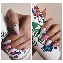 pink&white #indigo #nai...