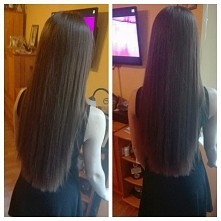 Moje, świeżo po prostowaniu.