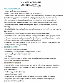 Analiza obrazu - matura ustna.