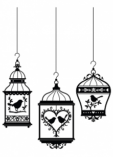 decoupage, transfer - birds