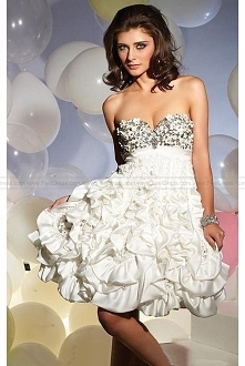 Ball Gown A-line Sweetheart Strapless Satin Cocktail Dress