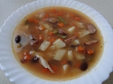 Zupa...z "resztek" domowych...Nie mam ochoty na nic... W niedzielę musiałam wyrazić zgodę na uśpienie mojego Psiaka :( wiem, że był już stary...wiem,że cierpiał...ale ...