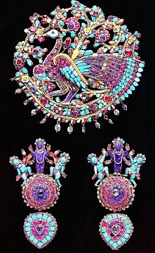 Ceremonial Jewelry, set with precious and semi precious stones, Nepal, 17th century, National Museum of Scotland