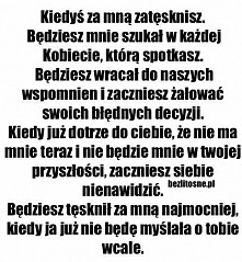 Kiedyś zatęsknisz.