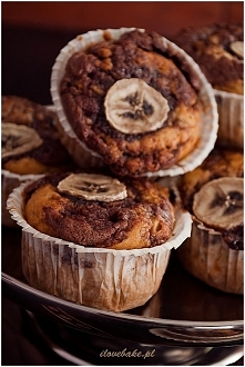 Muffinki bananowe z nutellą