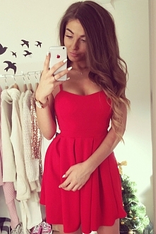 Mini sukienka czerwona, nas...