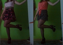 co myślicie o tych stylizacjach? Ubrałybyście się tak? Czy może są głupie i niestosowne?

1.
Bluzka: rynek
Pasek: Tiffi
Spódniczka: House
Buty: znalazłam na strychu chyba znowu ...