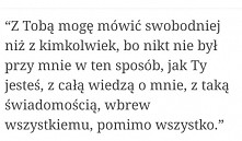 Bo tylko Ty jeden wiesz co ...