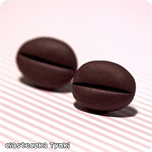 kolczyki ziarenka kawy