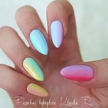 Tęcza lakierami hybrydowymi :)