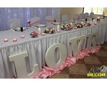 Duży Napis LOVE - Dekoracje Ślubne - Weselne, więcej naszych produktów na arqdecor.pl