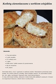 Kotlety ziemniaczane z serkiem wiejskim