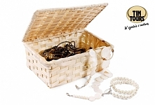 Bambusowa szkatułka/organizer na biżuterię (naszyjniki, pierścionki, kolczyki) i inne kobiece drobiazgi od koszyki.net.pl