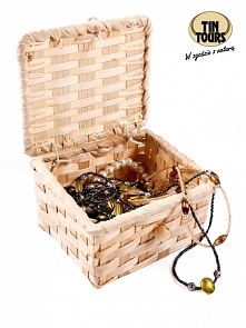 Bambusowa szkatułka na biżuterię (naszyjniki, pierścionki, kolczyki) i inne drobiazgi kobiece od koszyki.net.pl