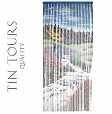 Zasłona bambusowa z górskim krajobrazem od koszyki.net.pl