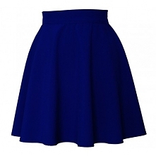 Rozkloszowana kobaltowa  spódnica