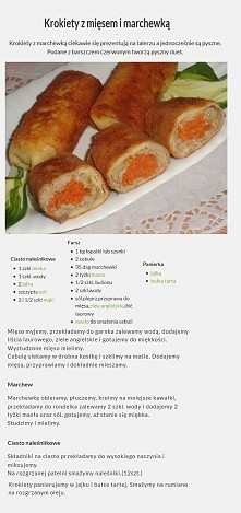 Krokiety z mięsem i marchewką