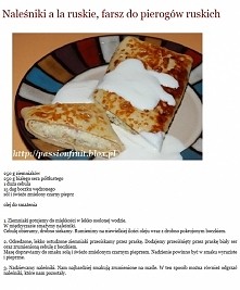 Naleśniki a la ruskie, farsz do pierogów ruskich